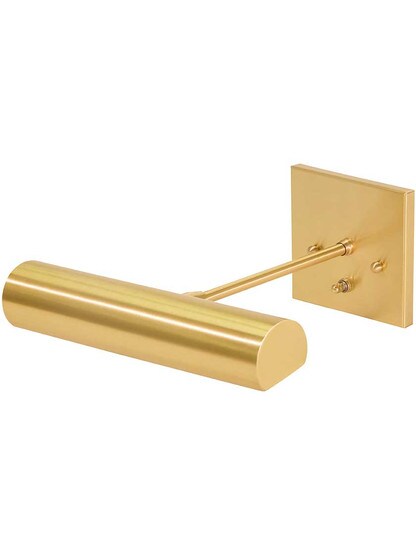 Contemporary Direct-Wire 9 inch LED Picture Light in Satin Brass.